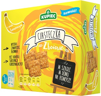 Kupiec ciasteczka zbożowe o smaku bananowym