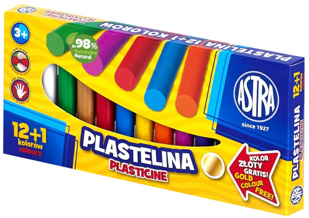 Astra Plastelina 12 kolorów+ 1 kolor gratis