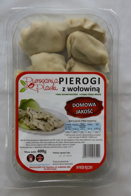 Pierogarnia Piaski Pierogi z wołowiną wyrób ręczny