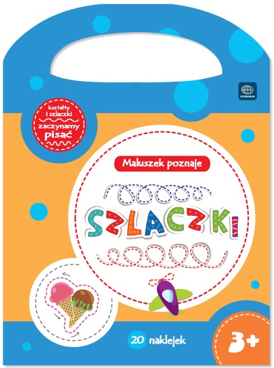 Interdruk para colorear con mango "Maluszek cumple szlaczki" .20 pegatinas de empezar a escribir