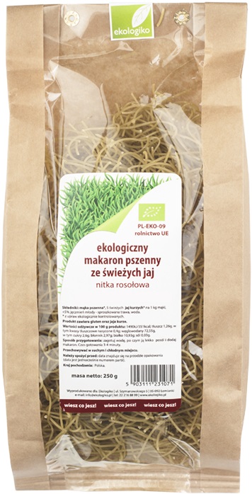 Ekologiko Organic wheat noodles of fresh eggs stewing thread