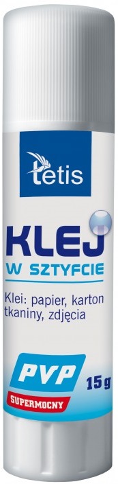 Tetis Klej w sztyfcie bezbarwny,supermocny