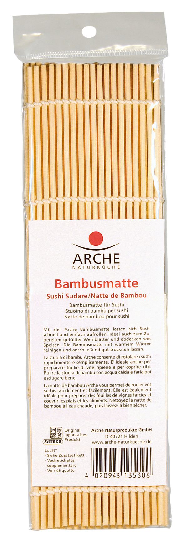ARCHE on bamboo sushi mat