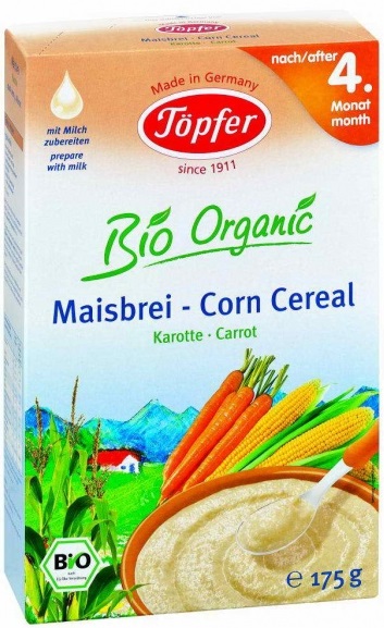 Topfer cornmeal BIO glutenfreie Karotte