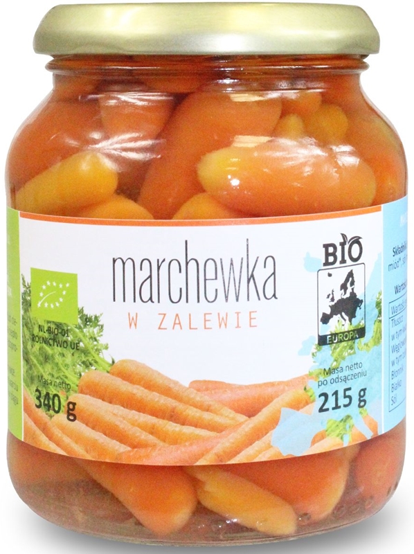 Bio Europe carrots pickled in a jar