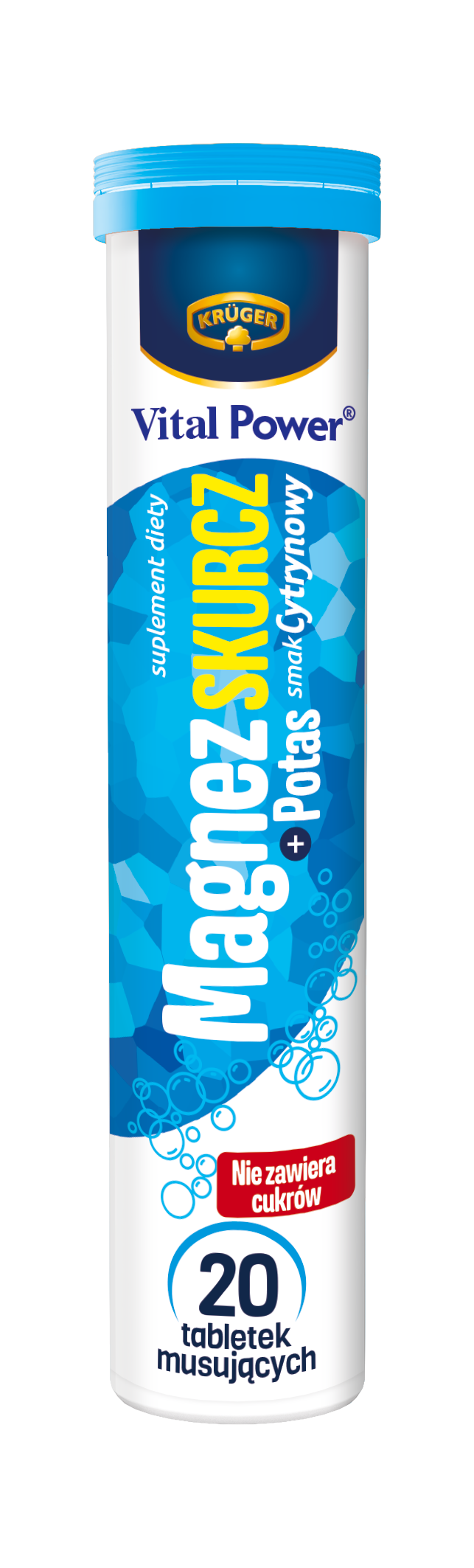 Vital Power Magnez Skurcz + potas Tabletki musujące o smaku cytrynowym