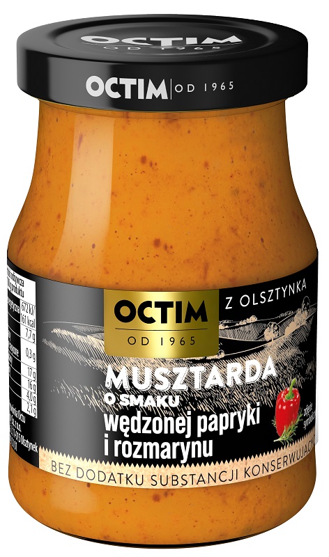 Octim Musztarda Mazurska o smaku wędzonej papryki i rozmarynu