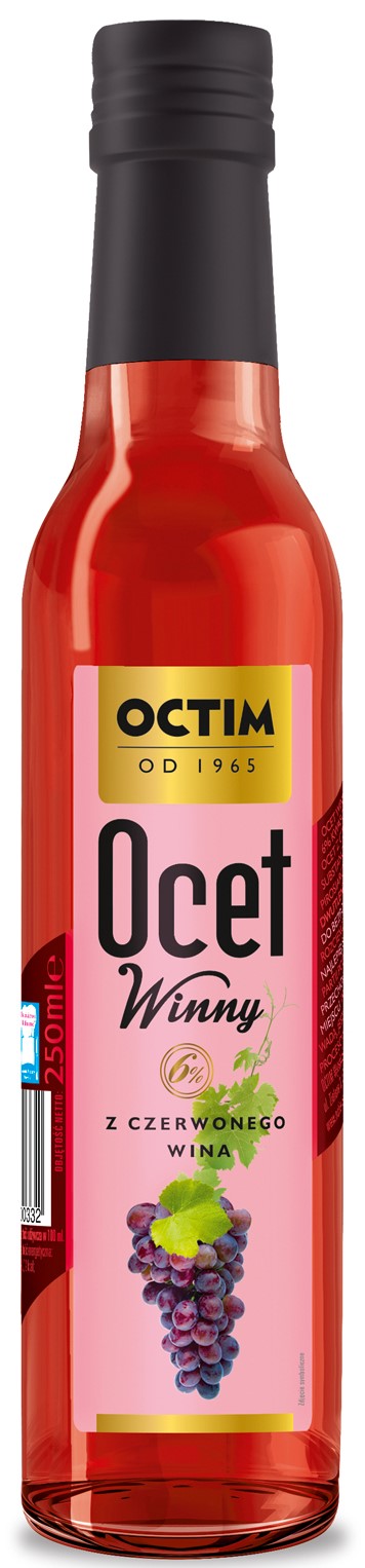vinaigre Octim avec Olsztynka avec du vin rouge