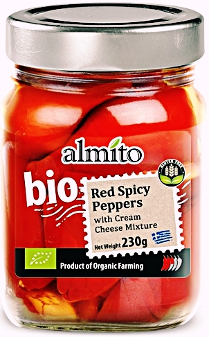 Almito Pikantne czerwone papryczki z serem BIO