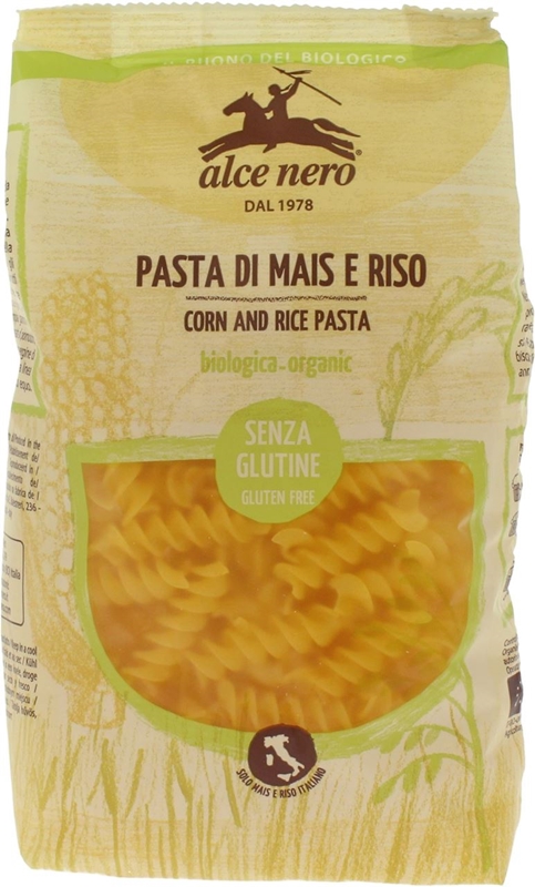 Alce Nero Macaroni Fusilli Corn-Rice Fusilli. Gluten-free BIO