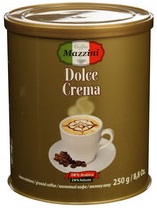 Mazzini Dolce Crema café molido 80% Arábica 20% Robusta