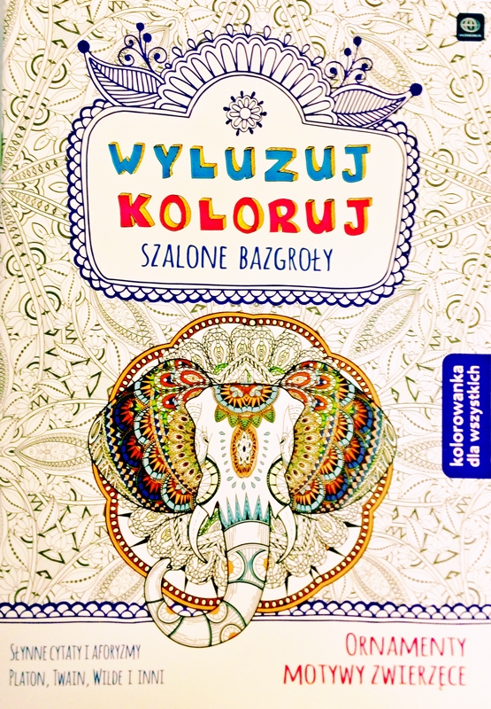 Interdruk Wyluzuj Koloruj.Szalone bazgroły. Kolorowanka dla wszystkich. Ornamenty,motywy zwierzęce