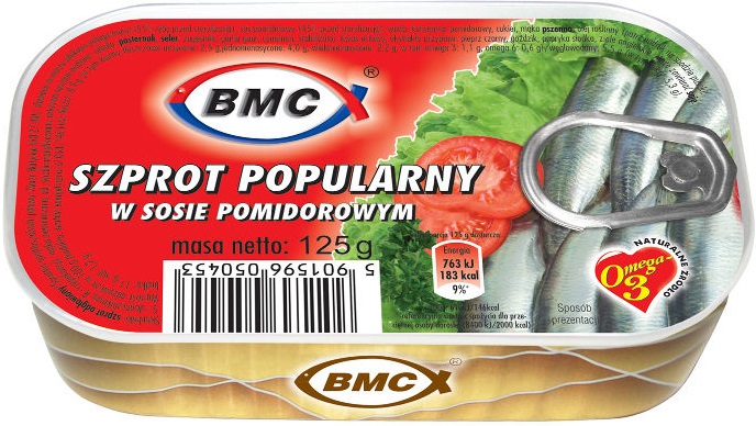 BMC Sprat populaire dans la sauce tomate