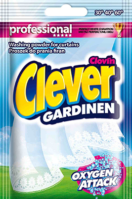 Clovin Clever Gardinien cortinas Polvos de lavar