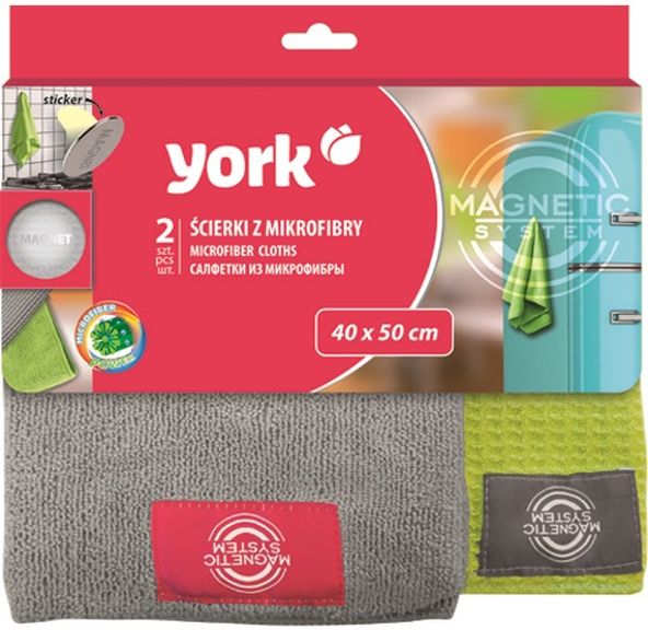 York set microfiber cloth magnetic system 40x50 cm