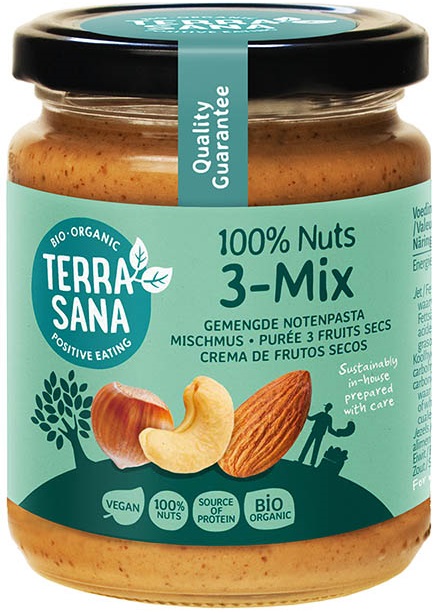 Terrasana Crema de Avellanas mix de 3 frutos secos ecológicos 