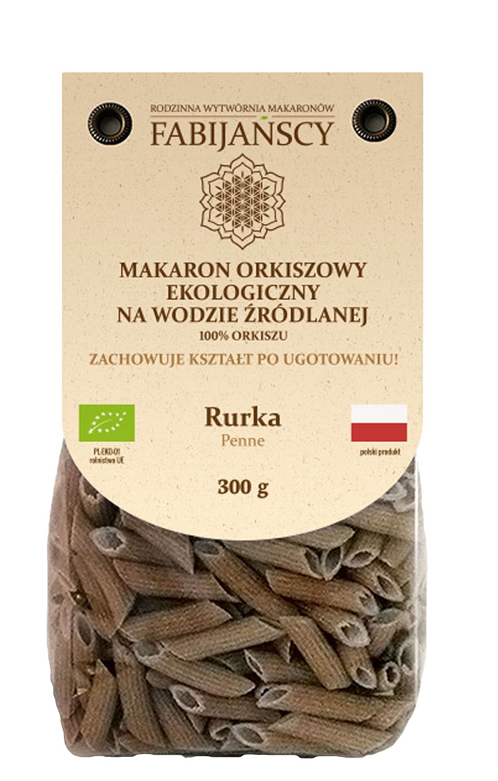 Fabijańscy makaron orkiszowy rurka penne Eko EKOLOGICZNY