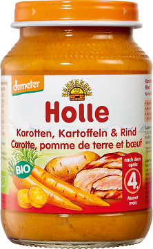 carottes Holle, pommes de terre et de la viande de gluten BIO libre