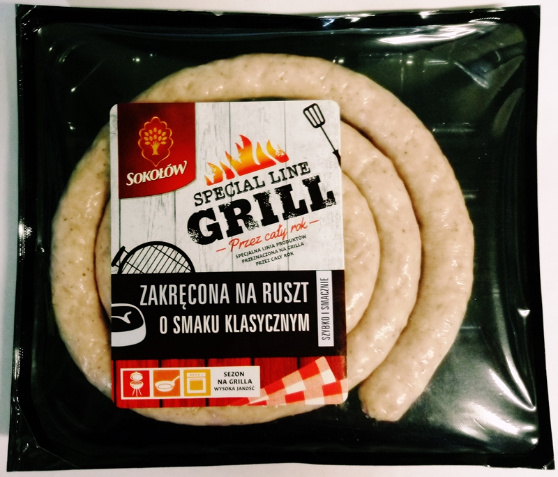 Sokolow Grill saucisses vissé sur la grille à saveur classique