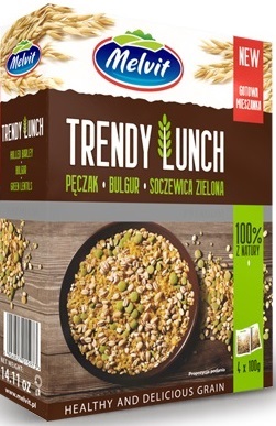 Melvit Trendy Lunch Mieszanka pęczak,bulgur,soczewica 4x100 g