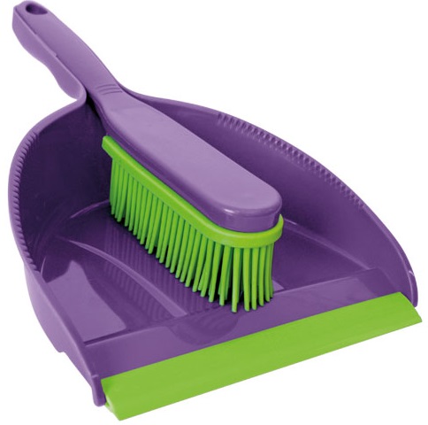 York Prestige Brush with rubber dustpan