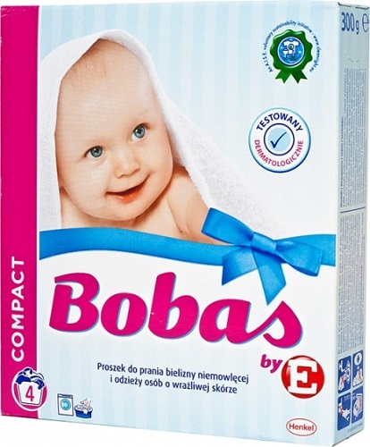 Bobas en polvo para lavar ropa de bebé