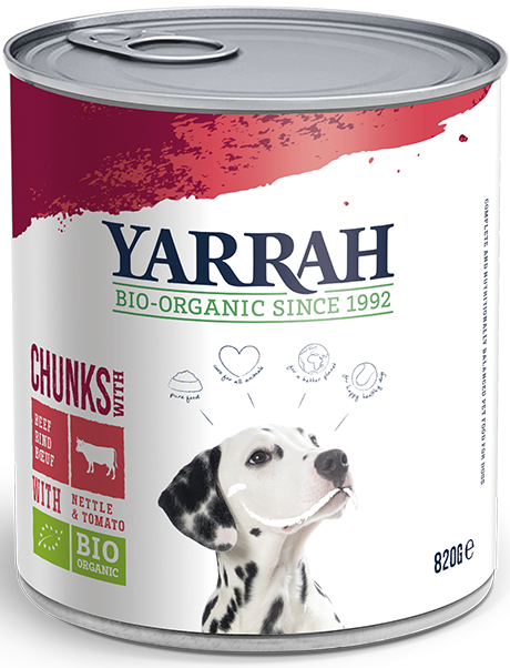 Yarrah Pienso para perros con ternera, ortiga y tomate BIO