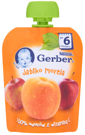 Gerber Deser w tubce jabłko morela
