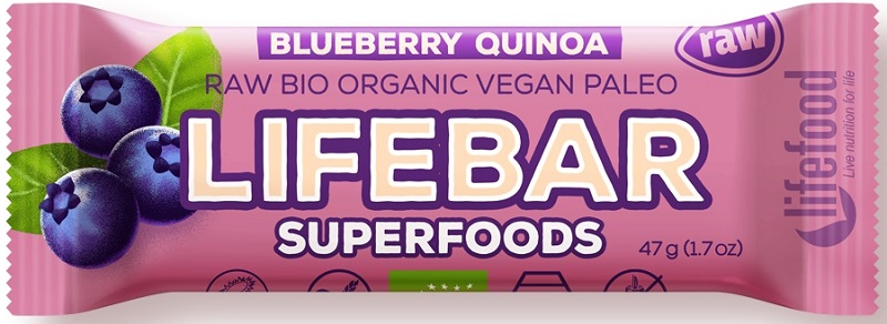 Lifefood Blueberry y RAW quinoa sin gluten BIO