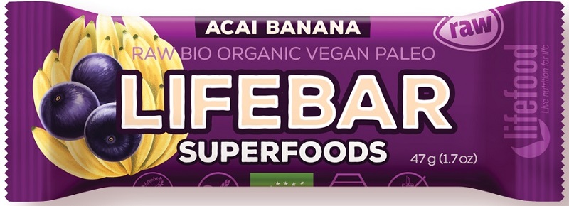 Lifefood Baton with acai and banana RAW gluten-free BIO