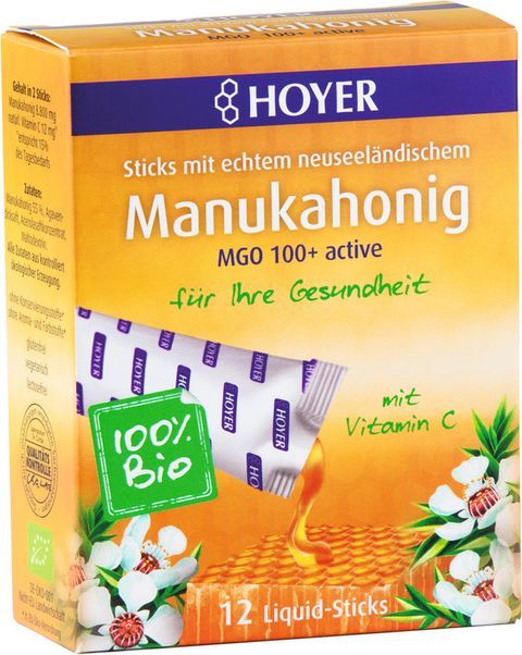 Hoyer miel de Manuka MGO 100% BIO 12 sobres