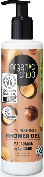 Organic Shop Shower Gel Kenyan Macadamia Nuts ECO