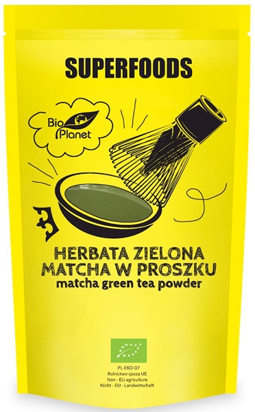 BIO polvo de té verde orgánico planeta Matcha