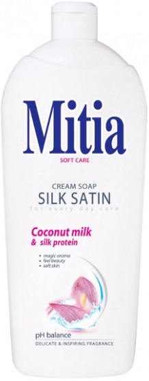 Mitia Silk Satin Kremowe mydło w płynie zapas Coconut milk & silk protein