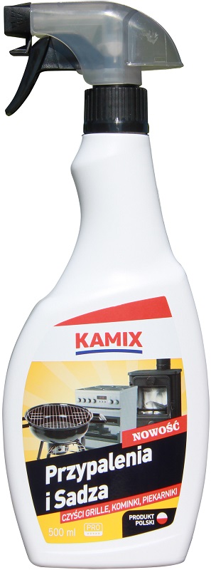 Kamix Płyn w sprayu do czyszczenia grilla kominków i piekarników.Przypalenia i Sadza
