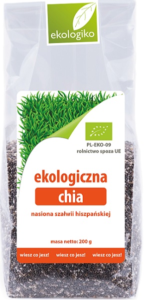 Ekologiko Ekologiczne nasiona szałwii hiszpańskiej (chia)