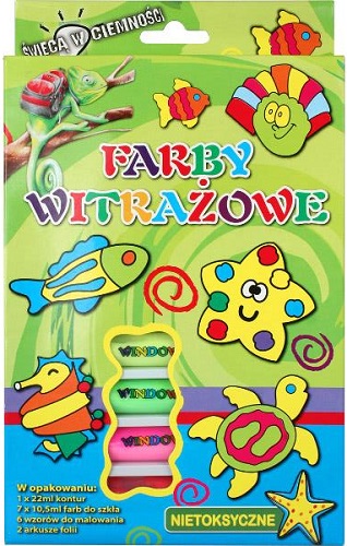 Titanum Farby witrażowe do malowania na szkle Świecą w ciemności