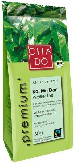 CHA-DO ecológica, té de hoja blanca Bai Mu Dan