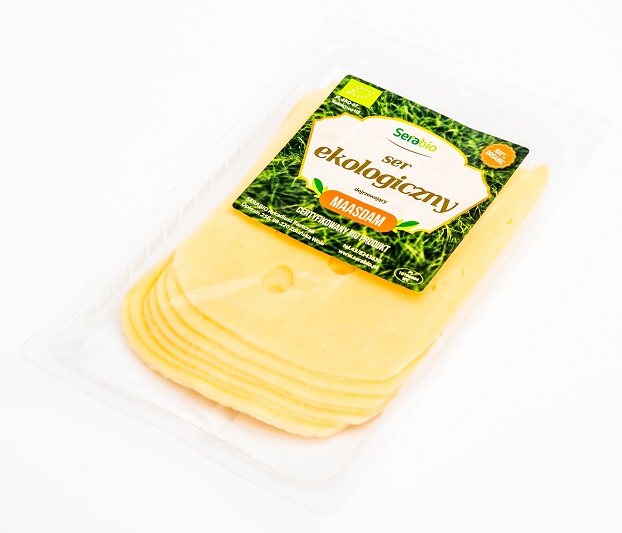 Maasdam ser żółty ekologiczny Serabio, plastry