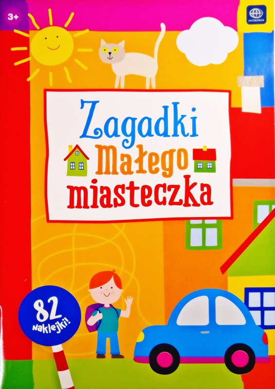 Interdruk книжка-раскраска с наклейками "Загадки маленький городок"