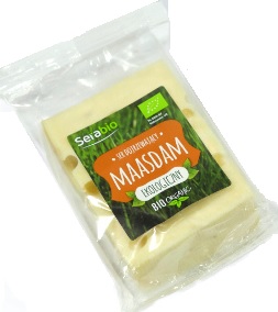 Serabio Maasdam cheese in an organic piece