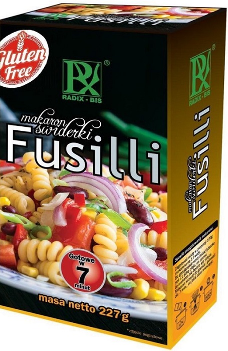 Radix-Bis gluten-free Fusilli pasta gimlets