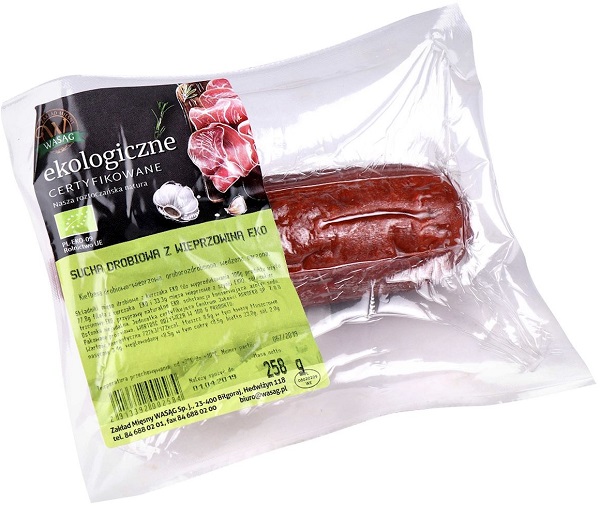 Wasąg Geflügeltrockenwurst mit Schweinefleisch