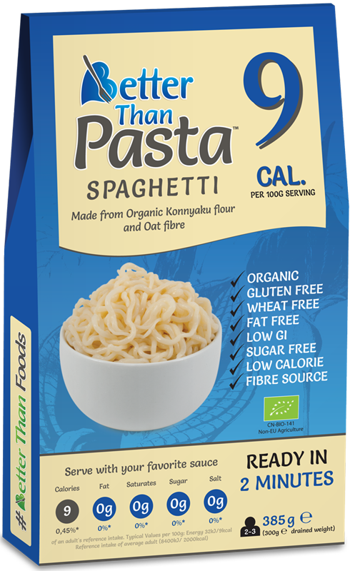 Mejores que los alimentos fideos espaguetis konjac gluten libre de BIO