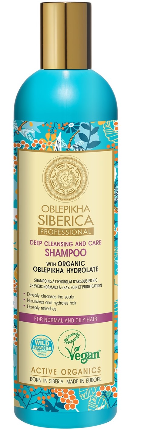 Oblepikha Siberica Champú vegano para cabello normal y graso