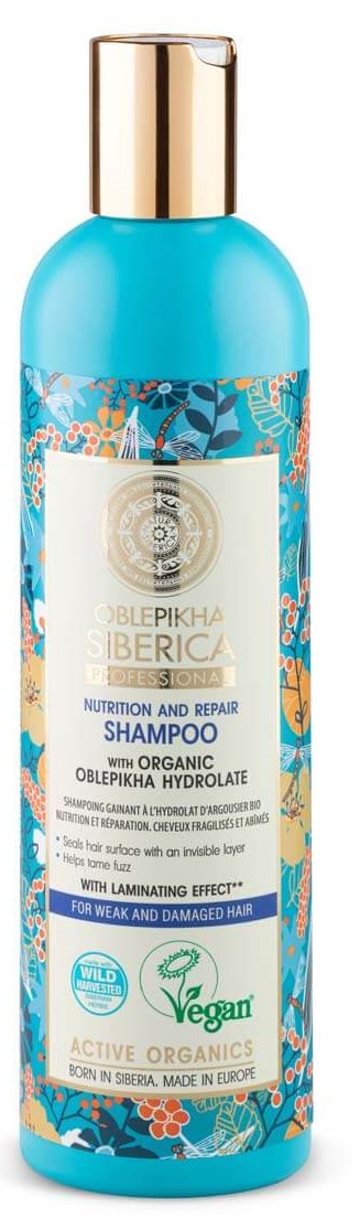 Oblepikha Siberica Vegan shampoo for weakened and damaged hair