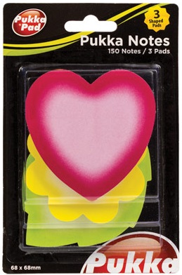 Pukka Pad Karteczki samoprzylepne 68x68 mm serce,kwiat,liść
