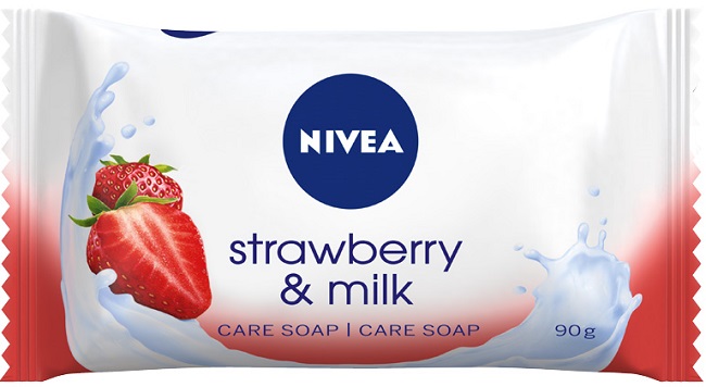 Nivea cubo de jabón de la fresa y la leche