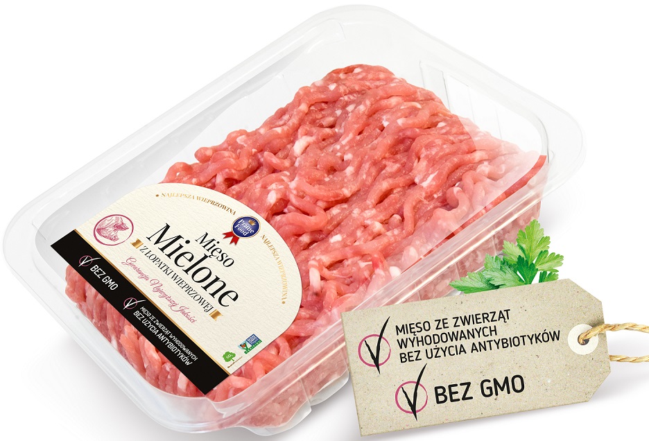 Mięso mielone z łopatki wieprzowina z hodowli bez użycia antybiotyków i bez GMO. Prime Food