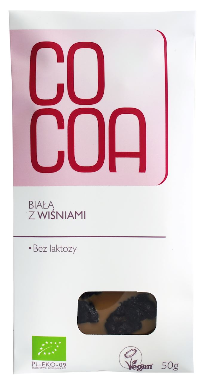 Cocoa Czekolada biała z wiśniami BIO